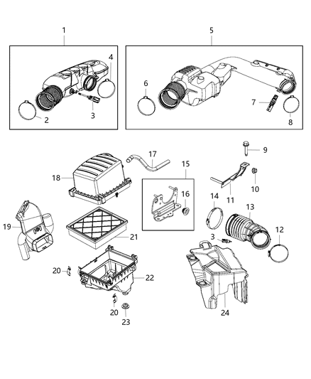 2016 Jeep Grand Cherokee Air Cleaner Diagram 1 - Thumbnail