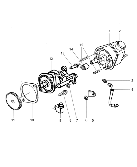 2001 Dodge Ram 3500 Regular Cab Vacuum Pump - Brake Diagram