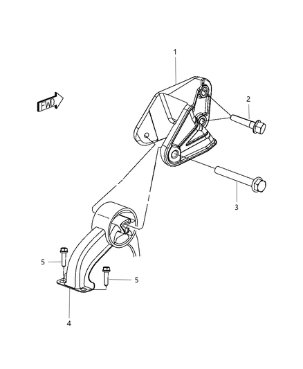 2008 Dodge Avenger Engine Mounting Diagram 3 - Thumbnail