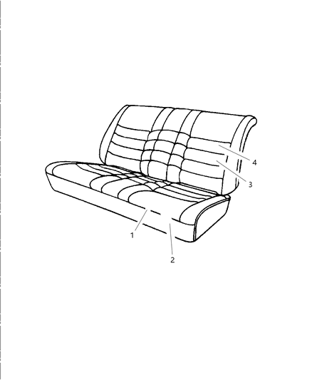 1998 Chrysler Sebring Cover Rear Seat Back Diagram for RM551AZAA