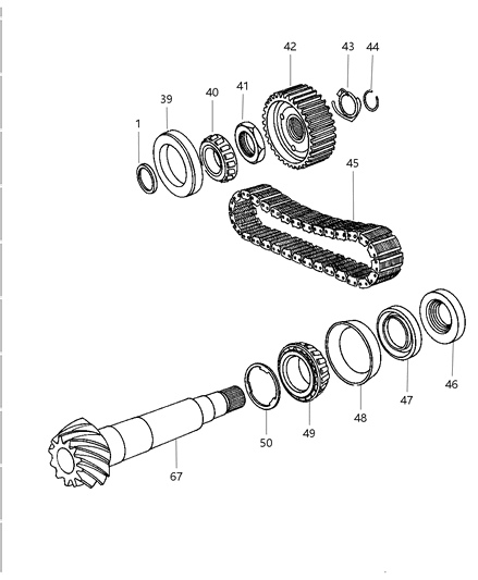 2001 Dodge Intrepid Shaft - Transfer Diagram