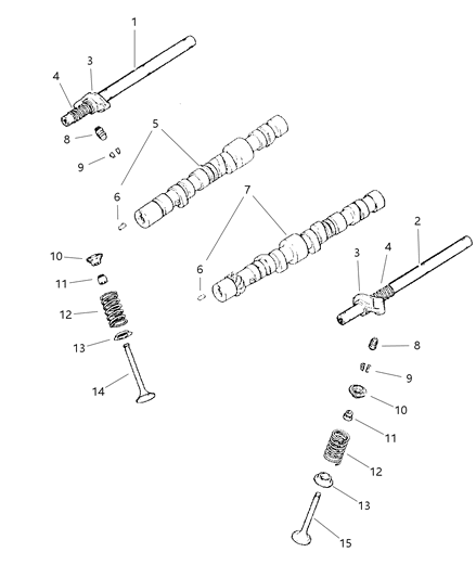 1997 Dodge Caravan Camshaft & Valves Diagram 2 - Thumbnail