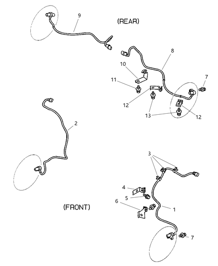 2002 Chrysler Sebring Coupe Anti-Skid Brake Sensor Diagram