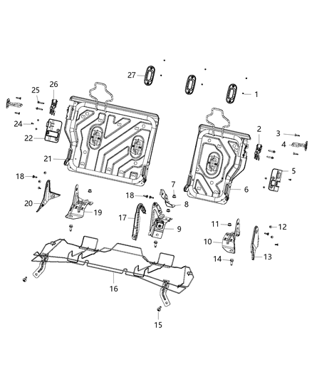 2017 Jeep Patriot Tow Eye Bolt, Rear Diagram for 6105077AA