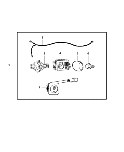 2009 Dodge Ram 3500 Pickup Light Kit - Fog Diagram