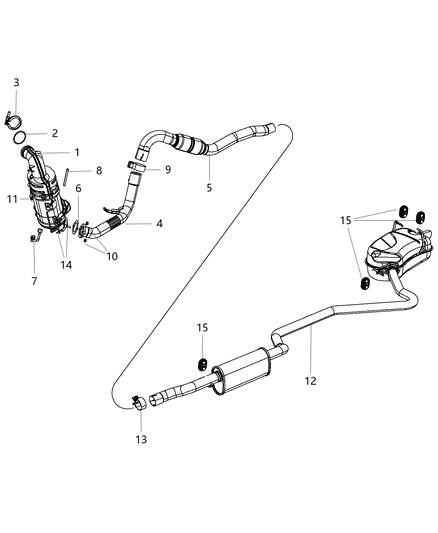 2013 Dodge Journey Exhaust System Diagram 1 - Thumbnail