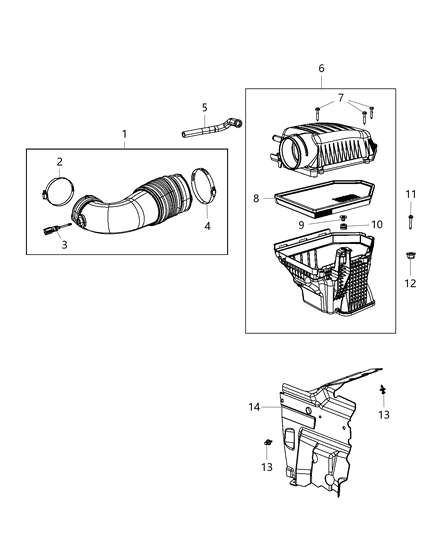 2020 Dodge Challenger Air Cleaner Diagram 3 - Thumbnail