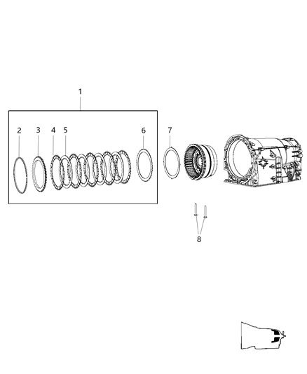 2012 Jeep Wrangler B2 Clutch Assembly Diagram 1 - Thumbnail