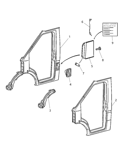 2004 Dodge Sprinter 3500 Front Aperture Diagram 3 - Thumbnail