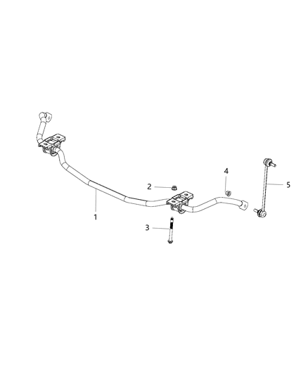 2014 Jeep Cherokee Link Kit Stabilizer Bar Diagram for 68224731AA