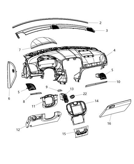 2011 Chrysler 300 Heater Control Diagram for 1TD12AAAAC