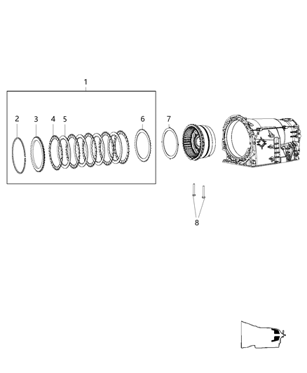 2010 Jeep Liberty B2 Clutch Assembly Diagram 1 - Thumbnail