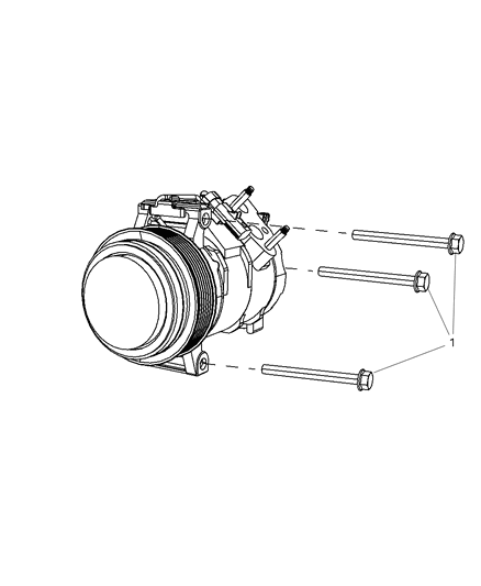 2009 Jeep Grand Cherokee A/C Compressor Mounting Diagram 1 - Thumbnail