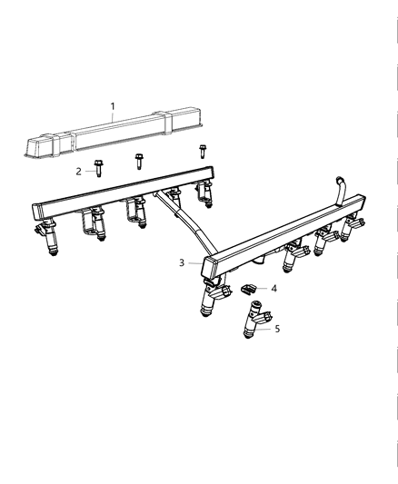 2016 Dodge Viper Cover Fuel Injector Diagram for 68252475AB