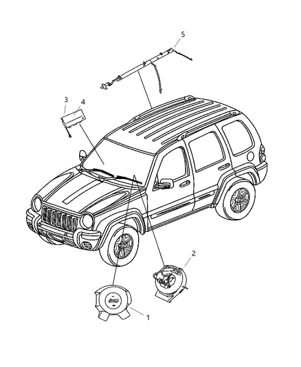 2007 Jeep Liberty Clockspring Diagram for R8271255AA
