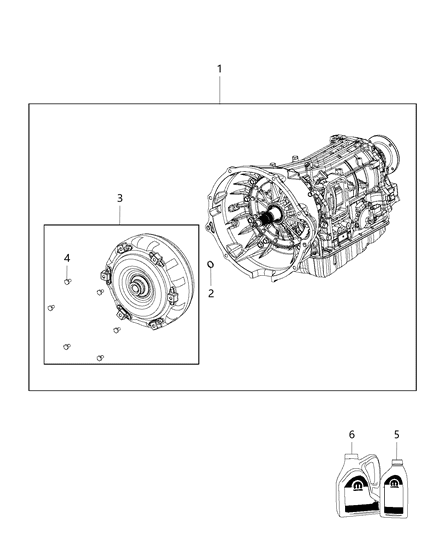 2020 Ram 3500 Cab Chassis Transmission / Transaxle Assembly Diagram 1 - Thumbnail
