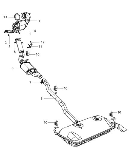 2013 Jeep Compass Exhaust System Diagram 2 - Thumbnail