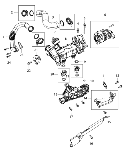 2012 Jeep Grand Cherokee Shield Heat Exhaust Manifold Diagram for 68150086AA