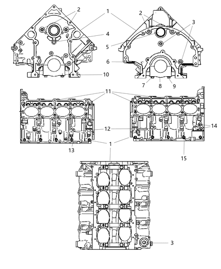 2011 Jeep Grand Cherokee Engine Cylinder Block And Hardware Diagram 2 - Thumbnail