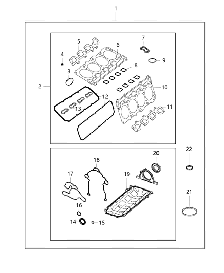 2009 Jeep Commander Engine Gasket / Install Kits Diagram 4 - Thumbnail