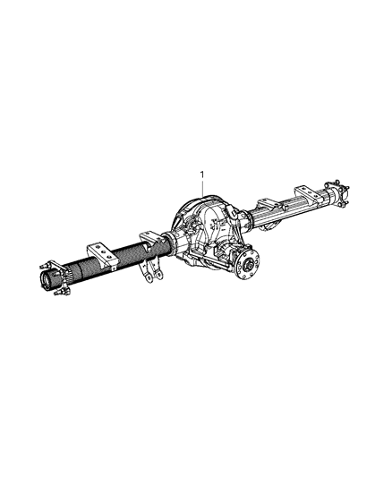 2008 Dodge Dakota Rear Axle Assembly Diagram 1 - Thumbnail