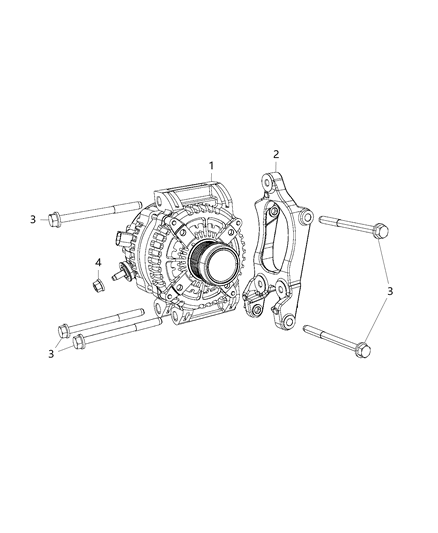 2018 Jeep Wrangler All-new Model Alternator Diagram 1 - Thumbnail