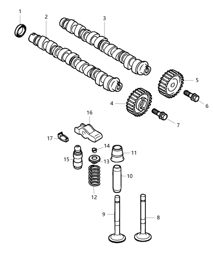 2018 Jeep Cherokee Camshaft Intake Diagram for 68228149AA