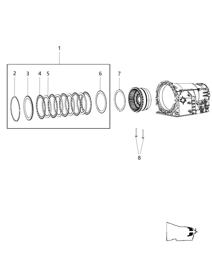 2011 Dodge Challenger B2 Clutch Assembly Diagram 1 - Thumbnail