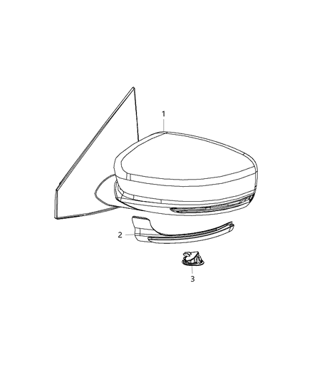 2016 Dodge Dart Puddle Lamp, Passenger Side Diagram for 68188642AA