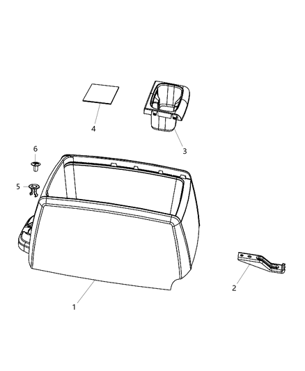 2011 Dodge Grand Caravan Floor Console Front Diagram 3 - Thumbnail
