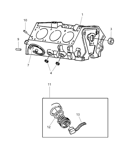 2002 Dodge Dakota Cylinder Block Diagram 2 - Thumbnail