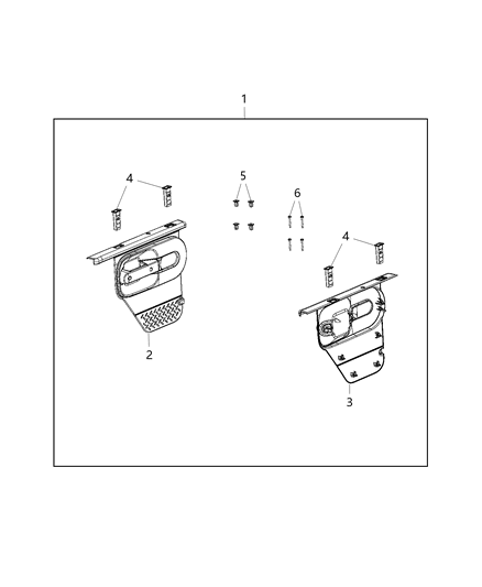 2014 Jeep Wrangler Door Kit, Trim Diagram 2 - Thumbnail