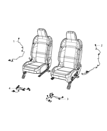 2021 Jeep Wrangler Wiring - Front Seats Diagram 1 - Thumbnail