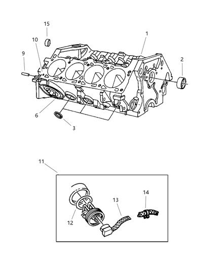1999 Dodge Ram Wagon Cylinder Block Diagram 3 - Thumbnail