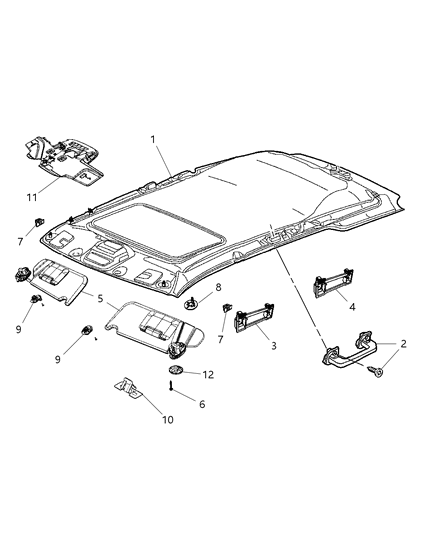 2011 Jeep Grand Cherokee Clip Z - Axis Diagram for 5108106AA