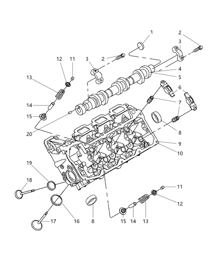 2006 Jeep Commander Camshaft & Valves Diagram 1 - Thumbnail
