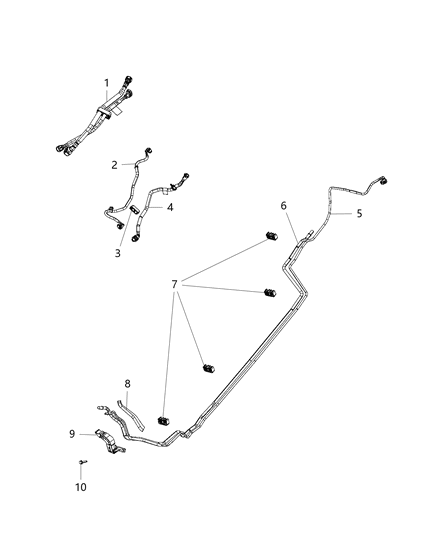 2016 Chrysler 200 Shield Fuel Line Diagram for 68166781AA