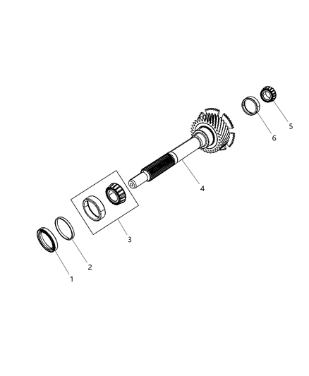 2010 Dodge Viper Input Shaft Assembly Diagram