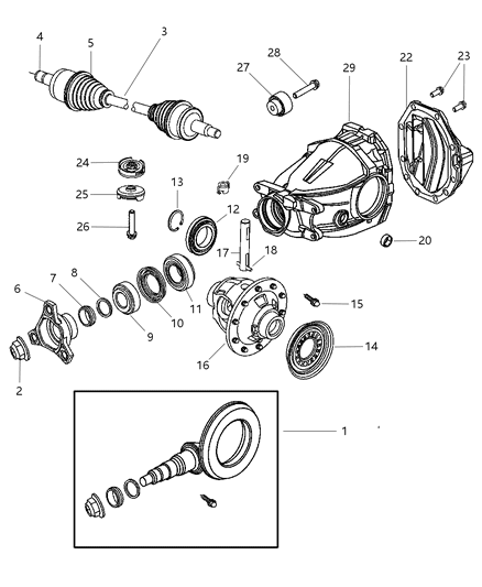 2006 Dodge Magnum Shaft Axle Half Diagram for 4726101AD
