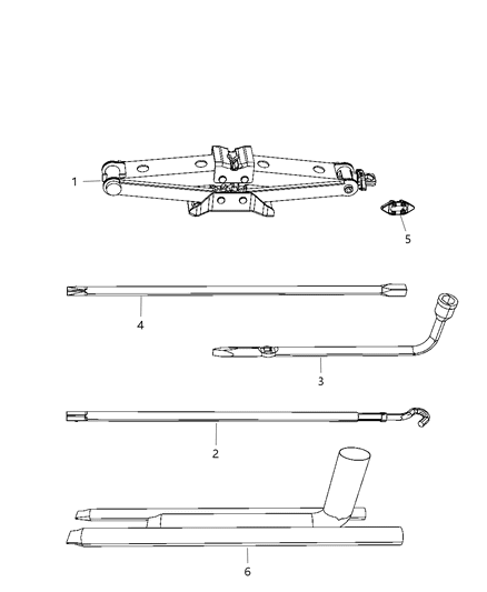 2011 Jeep Wrangler Extension Rod Diagram for 52005179AB