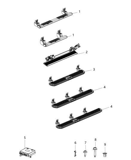 2020 Ram 3500 Pickup Running Boards And Side Steps Diagram