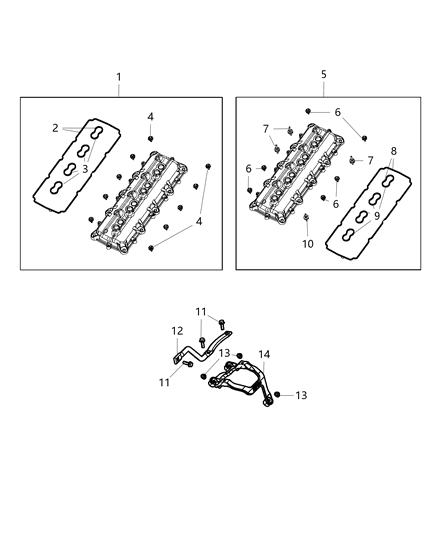 2021 Ram 1500 Bracket Mounting Mgu Support Bridge Diagram for 68304039AC