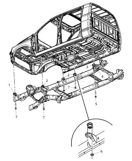 2017 Ram 3500 Pickup Body Hold Down Diagram 1 - Thumbnail