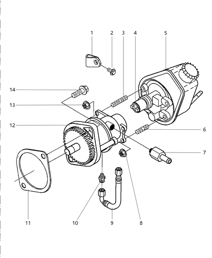 1998 Dodge Ram 2500 Quad & Club Cab Power Steering Pump & Mounting Diagram 2 - Thumbnail