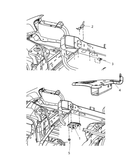 2009 Jeep Grand Cherokee Tow Hook, Front Driver Side Diagram for 52089360AB