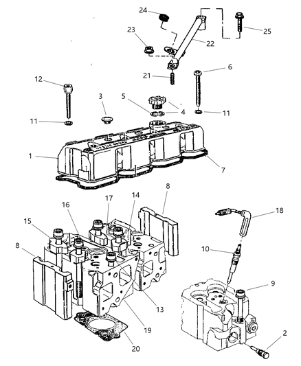 2001 Jeep Cherokee Cylinder Head Diagram 1 - Thumbnail