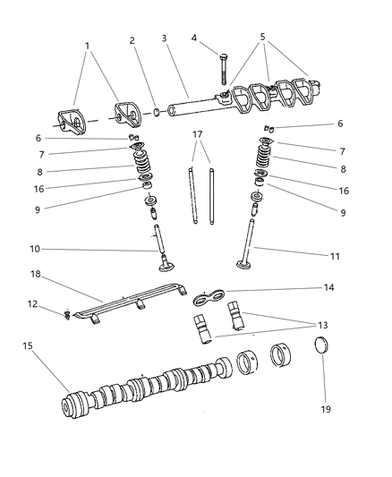 1997 Dodge Intrepid Camshaft & Valves Diagram 1 - Thumbnail