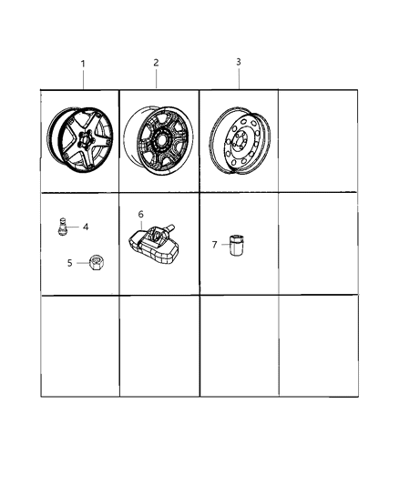 2008 Dodge Durango Sensor Tire Pressure Diagram for 56029465AC