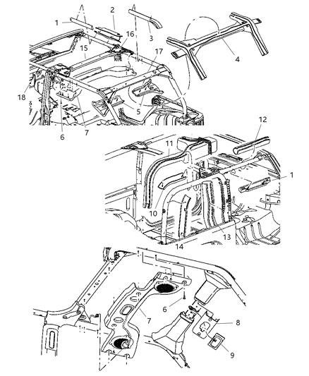 2007 Jeep Wrangler Speaker 6.5" Diagram for 5081667AB