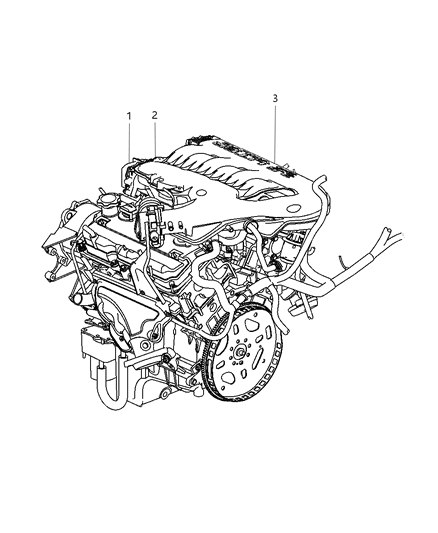 2008 Dodge Magnum Engine Assembly & Identification & Service Diagram 2 - Thumbnail
